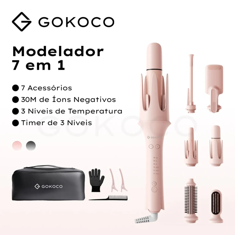 GOKOCO Modelador de Cachos 7 em 1 Bivolt | Ondas e Cachos Perfeitos em Minutos — foto 1